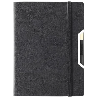Abbildung von Schülerkalender 2026, Tagesplaner Tag pro Seite, Hardcover organisiert von Januar 2026 bis Dezember Agenda A5, Tages und Monatsplaner mit monatlichen Registern, Innentasche, Stift