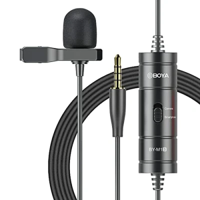 Abbildung von Boya BY M1S Professionelles Lavalier Revers Mikrofon Omnidirektionales Kondensatormikrofon für iPhone, Android, Smartphone, DSLR, Camcorder, Audio Recorder, PC Laptop Aufnahme