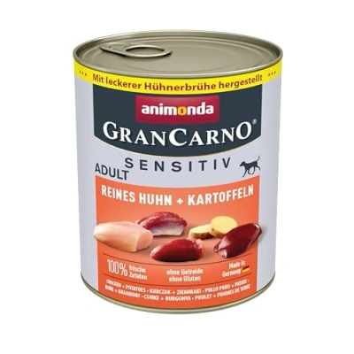 Abbildung von GranCarno Hunde Nassfutter Sensitiv Reines Huhn + Kartoffeln (6 x 800g), Hundefutter nass ohne Getreide und Zucker von animonda, für ausgewachsene Hunde, mit frischen fleischlichen Zutaten