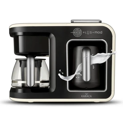 Abbildung von Karaca Espressomaschine Hatır Plus Mod 5 in 1, 750ml Tee und Kaffeemaschine Cremeweiß