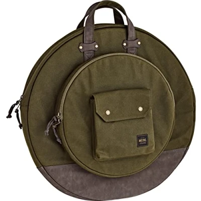 Abbildung von Meinl Cymbals 55,9 cm große Beckentasche gewachste Canvas Kollektion verstellbare Rucksackgurte, robuster Stoff und Tragegriff, 2 Jahre Garantie (MWC22GR)