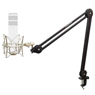 Abbildung von keepdrum MS138 Mikrofonarm Gelenk Stativ + MS088SV Mikrofon Spinne für Rode Mikrofone