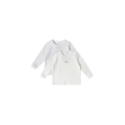 Abbildung von Stellou &amp; friends Langarm SET 2 PER PACK Langarmshirt für Kinder, Größe: 62/68, Grau weiß