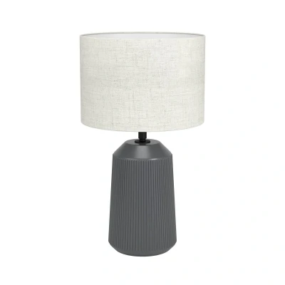 Abbildung von Eglo 900824 Tischleuchte CAPALBIO Keramik grau E27 1X40W H:41cm Ø23cm mit Kabelschalter