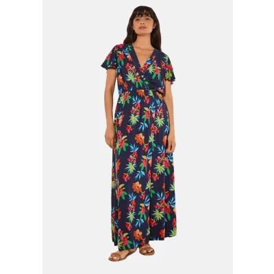 Abbildung von Apricot Maxikleid, Damen, Größe: Small, Navy