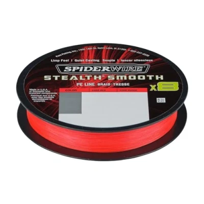 Abbildung von Spiderwire Angelschnur Stealth Smooth 8 150m geflochten ROT, (SPIDERWIRE Braid Red)