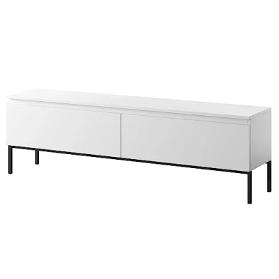 Abbildung von Selsey TV Schrank Board Sideboard Fernsehtisch Fernsehschrank Mit Schränken 150 cm Schwarze Beine Weiß Bemmi