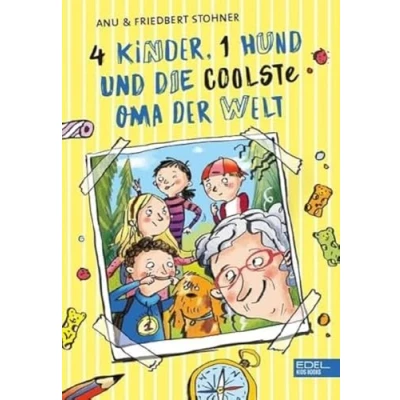Abbildung von 4 Kinder, 1 Hund und die coolste Oma der Welt
