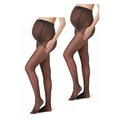 Abbildung von Noppies 2PACK Maternity Strumpfhose, Damen, Größe: M/L, Nearly black