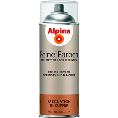 Abbildung von Alpina Feine Farben Sprühlacke Faszination in Kupfer edelmatter Sprühlack für innen eine beeindruckende Farbtiefe geruchsarm &amp; schnelltrocknend 400ml