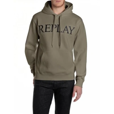 Abbildung von Replay Kapuzensweatshirt, mit großem Markenprint vorn