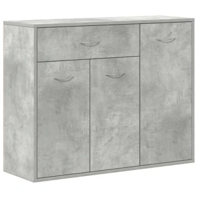 Abbildung von vidaXL Sideboard mit 1 Schublade 3 Türen Kommode Anrichte Schrank Beistellschrank Mehrzweckschrank Standschrank Betongrau 88x30x70cm Holzwerkstoff