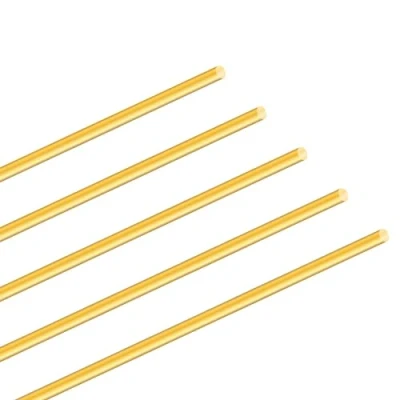 Abbildung von 4mm Messing Stäbe, iMeistek 350mm Länge Massiv Rundstab Bar für Handle Pins RC Modelle DIY Crafts (5PCS)