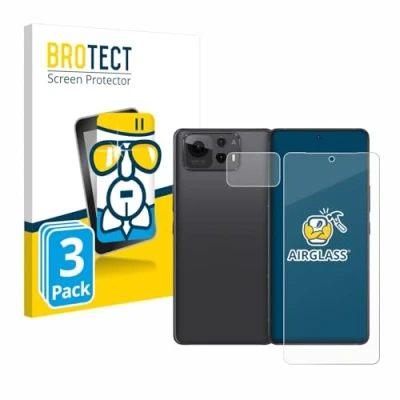 Abbildung von BROTECT Schutzglas für ASUS ZenFone 12 Ultra (Display+Kamera) (3 Stück) Schutzfolie Panzer Folie Glas [Extrem Kratzfest 9H, Anti Fingerprint,