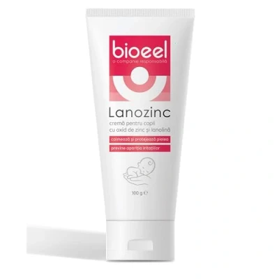Abbildung von Lanozinc Antiseptische Heilcreme für Windelausschlag Tägliche Pflege der empfindlichen Haut des Babys, 100 ml