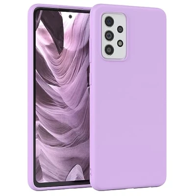 Abbildung von EAZY Case Silikonhülle für Samsung Galaxy A72 / 5G Hülle Silikon Lila weich stoßfeste Handyhülle Schutzhülle mit Kameraschutz Dünn Premium Schutz Cover TPU Bumper Violett