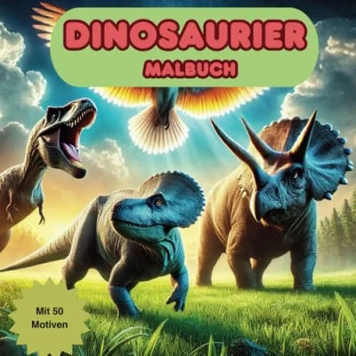 Abbildung von Dinosaurier Malbuch: Das grosse Malbuch für Kinder ab 4 Jahren: Mit 50 tollen Bildern zum Ausmalen