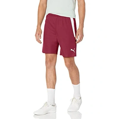 Abbildung von PUMA Herren Teamliga 8&quot; Shorts, Cordovan, Weiß, Mittel