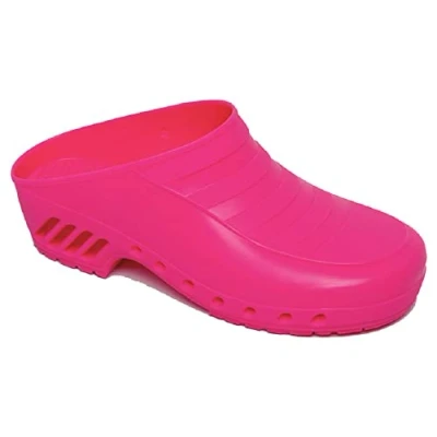 Abbildung von Gima Anatomische, rutschfeste, antistatische Antischock Unisex Berufsclogs, ungelochter Oberteil, seitliche Löcher, Fuchsia, EU Größe 35, 1 Paar