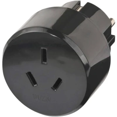 Abbildung von 2er Pack Brennenstuhl Reisestecker/ adapter Australien, China Schutzkontakt schwarz, 1508510 (2)