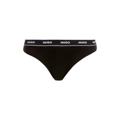 Abbildung von HUGO Thong Stripe String, Damen, Größe: Medium, Black