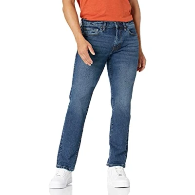 Abbildung von Amazon Essentials Herren Slim Fit Jeans, Vintage Waschung, 34W / 30L