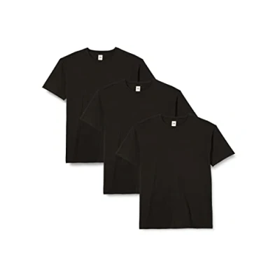 Abbildung von Fruit of the Loom Herren T Shirt, 3er Pack, Gr. Medium, Schwarz