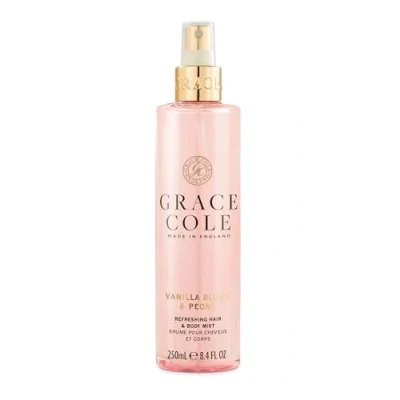 Abbildung von Grace Cole Vanilla Blush &amp; Peony Hair Body Mist, Hydrating Formula, Light on and Skin, Leaves you Feeling Smelling Fresh All Day 250ml