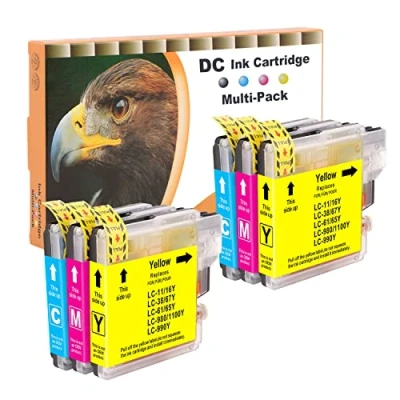 Abbildung von D&amp;C 6X Druckerpatronen Kompatibel für Brother LC 980/1100 MFC 6890CDW 790CW 795CW 990CW J615W DCP 185C 383C 385C 387C 395CN 585CW 6690CW