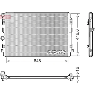Abbildung von Kühler, Motorkühlung DENSO DRM02050