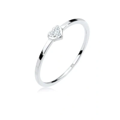 Abbildung von Elli DIAMONDS Verlobungsring Herz Symbol Diamant 0.04 ct. 925 Silber