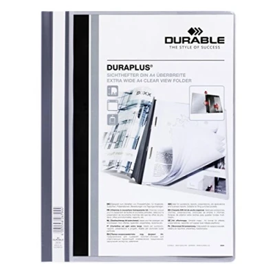 Abbildung von Durable 2579 10 Angebotshefter DURAPLUS, strapazierfähige Folie, DIN A4, grau