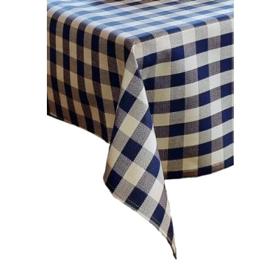 Abbildung von texpot Tischdecke 100 x 140 cm blau weiß kariert aus Baumwolle 2 Karo