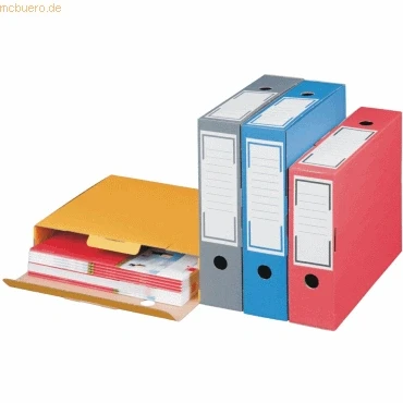 Abbildung von smartboxpro Archivschachtel 80x265x325mm gelb/weiß