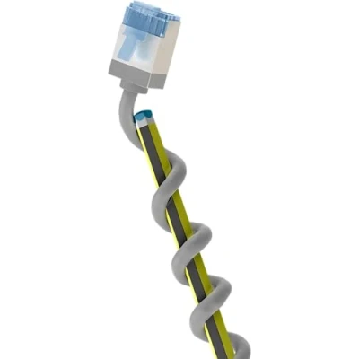 Abbildung von goobay 74308 CAT 6A Patchkabel slim/Ultraflexibles RJ45 Netzwerkkabel U/FTP CU/Dünnes Ethernet Kabel mit kurzen Steckern / 10 Gbit/s LSZH, Knickschutz/grau 2m