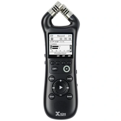 Abbildung von Xvive XV1 R Digitaler Handheld Recorder mit integrierten Mikrofonen WAV Aufnahme Mono Stereo