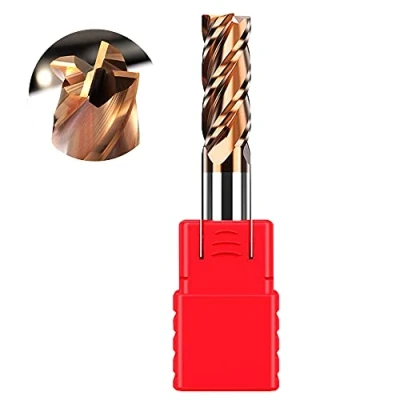 Abbildung von ASNOMY VHM Fräser 10mm Schaftfräser Hartmetal, AlTiN beschichtet 55 HRC 4 Schneiden, bohren, fräsen, schlichten, eintauchen, CNC, Wolframkarbid
