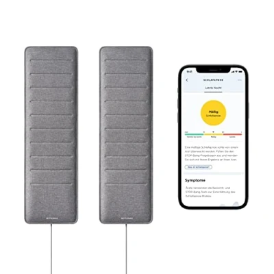 Abbildung von Withings Sleep Analyzer Paket Exklusives bestehend aus zwei klinisch validierten Schlaftrackern für unter die Matratze mit Schlafapnoe Erkennung und Schlafzyklus Analyse [Amazon Exklusiv]