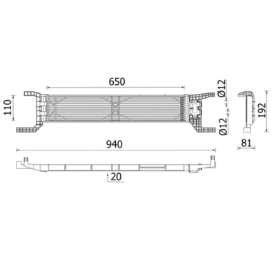 Abbildung von MAHLE ORIGINAL CLC 324 000P Ölkühler, Automatikgetriebe FIAT: Ducato III Pritsche / Fahrgestell