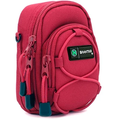 Abbildung von Baxxtar V3 Kompaktkameratasche rot Coolpix S33 W100 W150 W300 P310 PowerShot G9 x Mark II SX620 SX710 SX720 GR III R IIIx DSC HX50 HX50V HX60 HX60V HX80 HX90 HX90V HX95 HX99 RX100 I