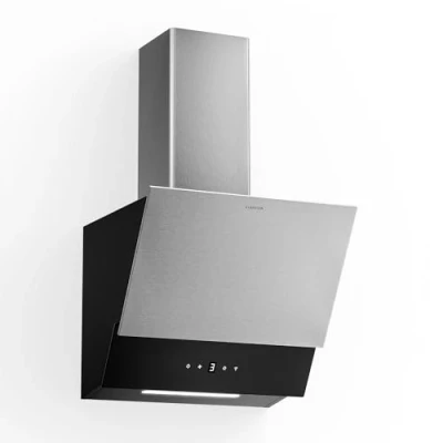 Abbildung von Klarstein Verosteel Dunstabzugshaube 45 cm Kopffreihaube, 624 m3/h, A++ Energie, Touch, LED, leise, Edelstahl &amp; Glas, Abzugshaube Küche, spülmaschinenfester Filter