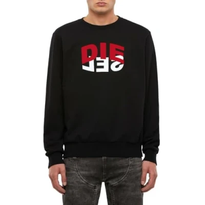 Abbildung von Diesel Sweatshirt Regular Fit Logo Print Pullover S GIRK N80 Schwarz