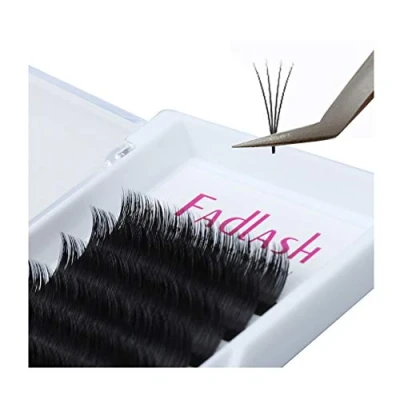 Abbildung von Volumen Wimpern 0.07 Stärke D Curl 15mm Selbstfächernde Easy Fan Lashes Volumentechnik Wimpernverlängerung Extensions(0.07mm 15)