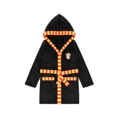 Abbildung von Harry Potter Bademantel Kinder Jungen und Mädchen, Fleece Morgenmantel für mit Kapuze (DE/NL/SE/PL, Numerisch, 170, Regular, Nacht Schwarz)