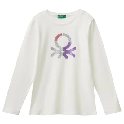 Abbildung von United Colors of Benetton Mädchen M/L 3i1xc10kc T Shirt, Weiß, 150 cm