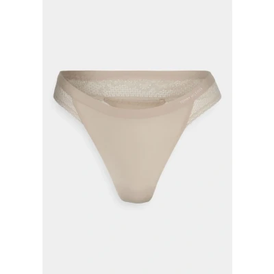 Abbildung von Tommy Hilfiger Lace Trim Logo Thong Haut Small Damen