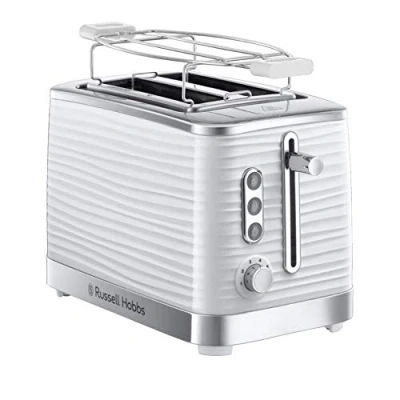 Abbildung von RUSSELL HOBBS Toaster &quot;Inspire 24370 56&quot;, 2 kurze Schlitze, 1050 W, extra breite Toastschlitze, Brötchenaufsatz &amp; Krümelschublade