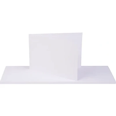 Abbildung von 5 x Ludwig Bähr Briefkarten A6 quer doppelt VE=25 Stück weiß