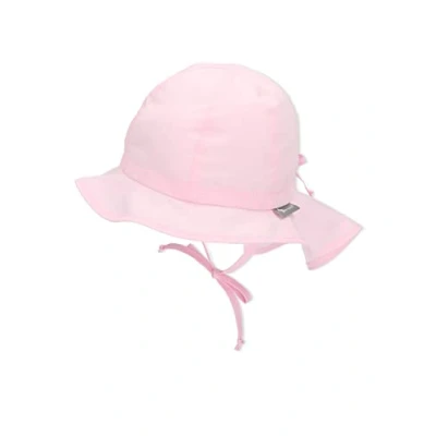Abbildung von Sterntaler Sonnenhut Mädchen Sommerhut UV Schutz 50+ Mütze mit breiter Krempe und Größenregulierung Nackenschutz Bindebänder Baby Kinder Kopfbedeckung aus Popeline (Bio) puderrosa, Größe 53