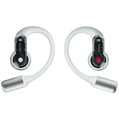 Abbildung von Nothing Ear (Open) Open ohrhörer mit Zwei Mikrofone und AI Clear Voice, Sound Technology, IP54 Staub wasserresistent, 30 Stunden Wiedergabe Erweiterter EQ Weiß